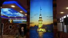 �stanbul Gergi Duvar �stanbul gergi tavan �al��mas�