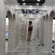 Koridor Baklava Kesim Ayna Montaj� 